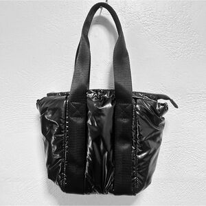 Isaac Mizrahi Puffer Black Tote